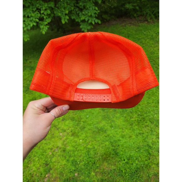 Vintage 80s University of Tennessee Volunteers Orange Mesh Snapback Hat Cobra - Picture 2 of 3